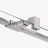 NEW TRENDY Drzwi wnękowe AVEXA NICKEL BRUSHED 1D P 90x200 szkło czyste 6mm Active Shield 2.0 EXK-8460